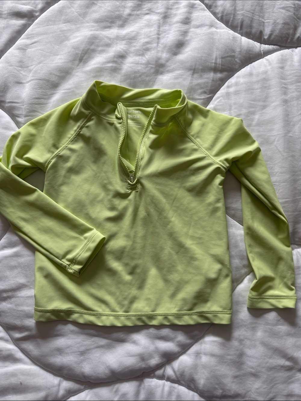 Carter's Lime Green Long-Sleeve Rash Guard